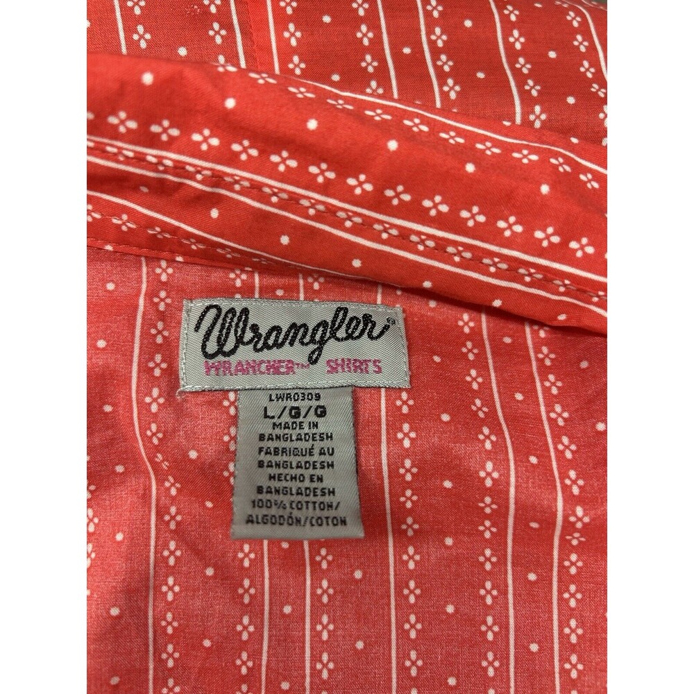 Wrangler Women’s Size Large Pearl Snap Sleeveless Wrancher Shirt Western Cowgirl - Picture 8 of 9